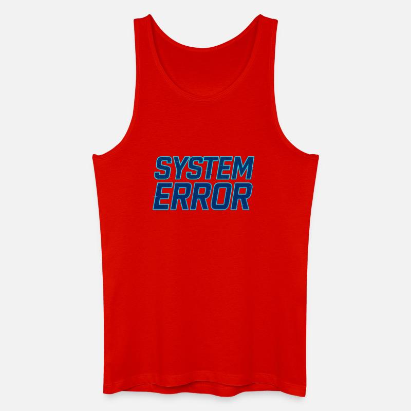 Systemfehler Glitch Design - Männer Bio Tank Top - Rot