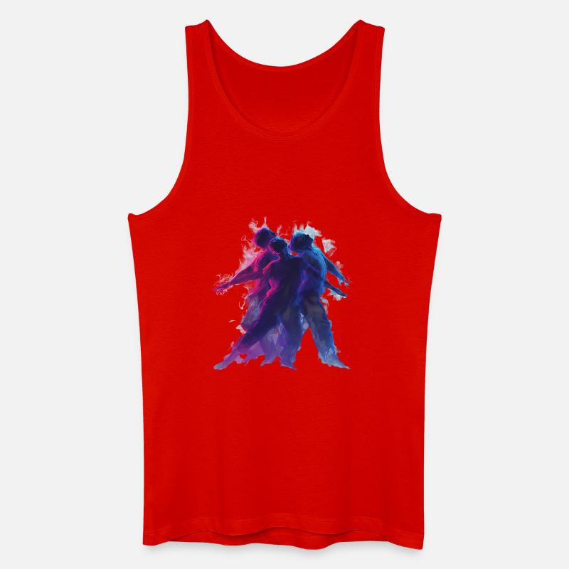Neon_Dance_Motion_Blur - Männer Bio Tank Top - Rot