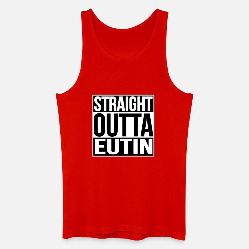 STRAIGHT OUTTA EUTIN - Männer Bio Tank Top - Rot
