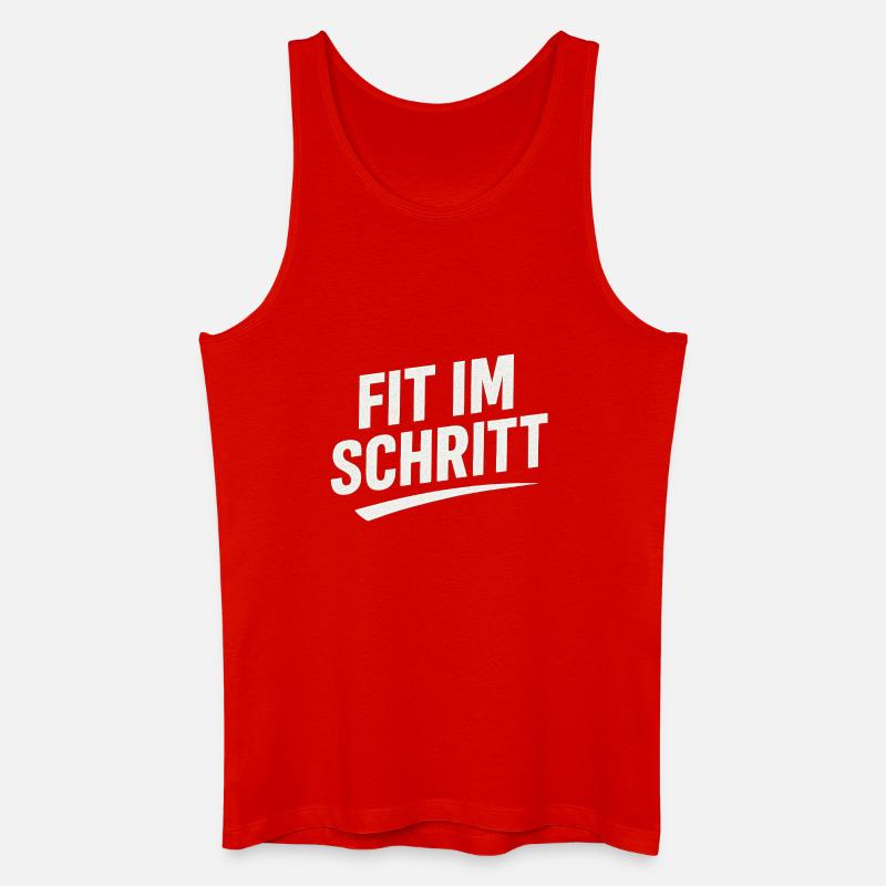 FUELED BY PROTEIN AND RAGE  - Männer Bio Tank Top - Rot
