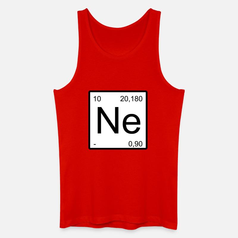 Neon Element Typografie - Männer Bio Tank Top - Rot