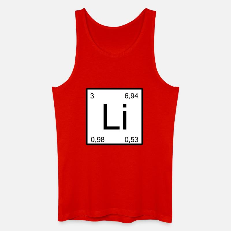 Lithium Minimal-Element Design - Männer Bio Tank Top - Rot