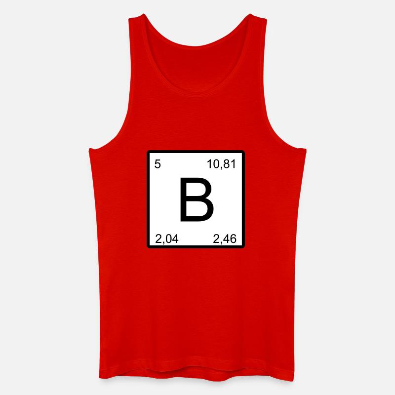 B Element Zahlenkunst Bor - Männer Bio Tank Top - Rot