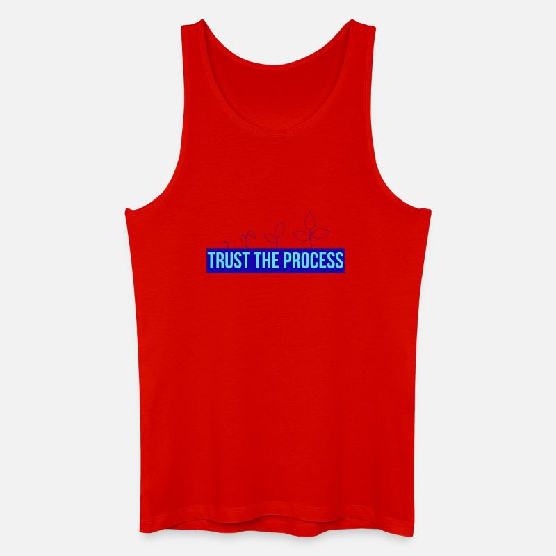Vertrau Dem Prozess Pflänzchen - Männer Bio Tank Top - Rot