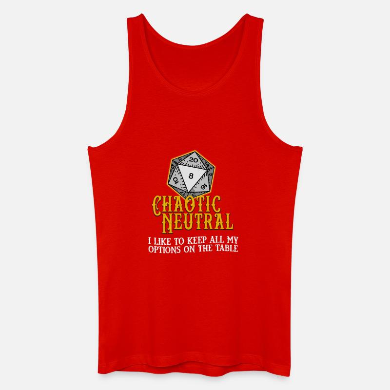 Chaotisch Neutral D20 - Männer Bio Tank Top - Rot