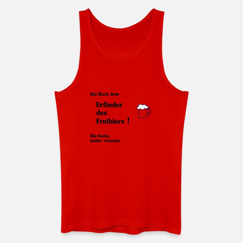 Erfinder des Freibiers - Männer Bio Tank Top - Rot
