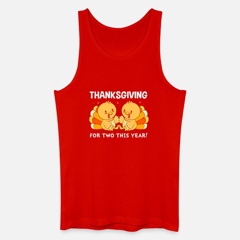 Thanksgiving Gender Reveal Werdende Mutter - Männer Bio Tank Top - Rot