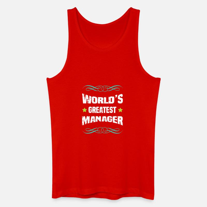 Weltbester Manager - Männer Bio Tank Top - Rot