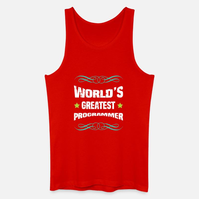 Weltbester Programmierer Shirt - Männer Bio Tank Top - Rot