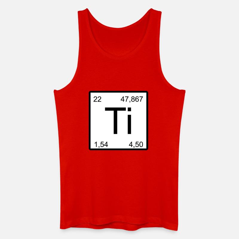 Titanium Elementsymbol Minimal Tile - Männer Bio Tank Top - Rot