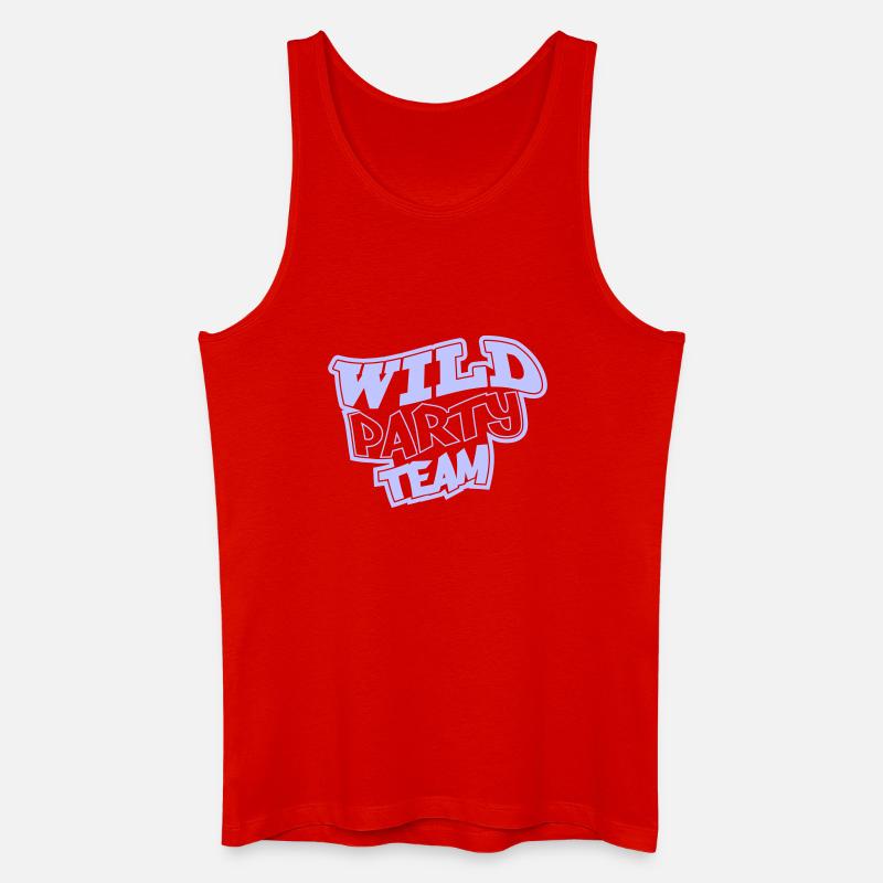 Wild Party Team Graffiti - Männer Bio Tank Top - Rot