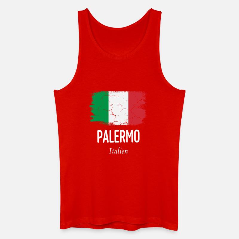Palermo - Männer Bio Tank Top - Rot