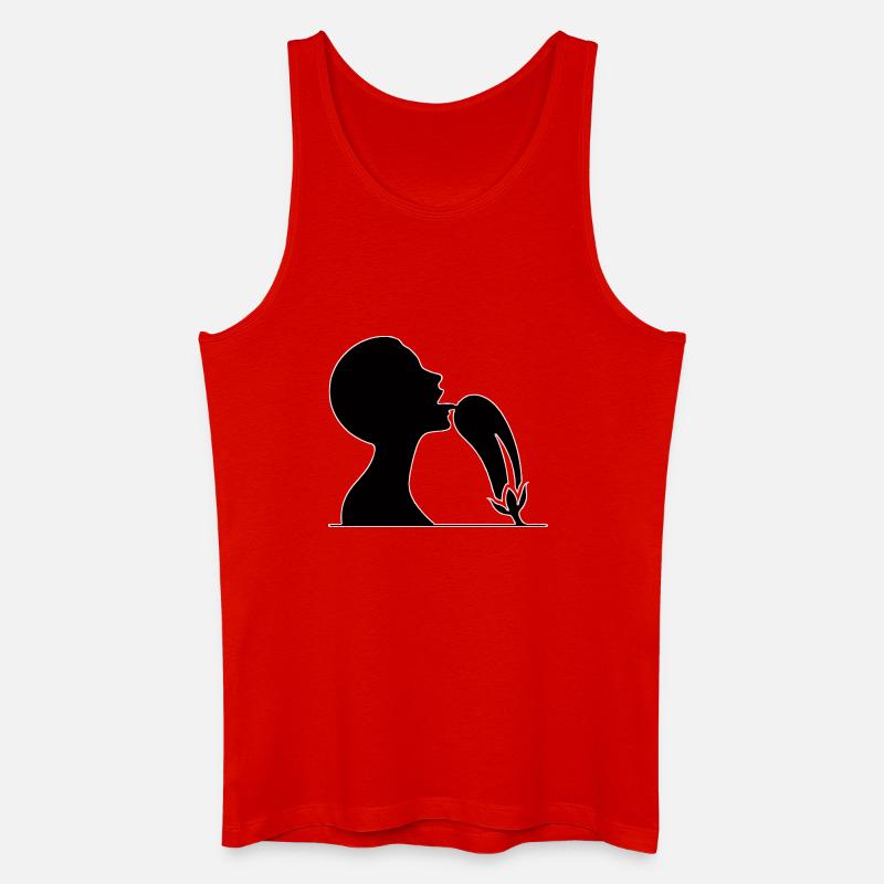 Ich liebe Auberginen - Männer Bio Tank Top - Rot