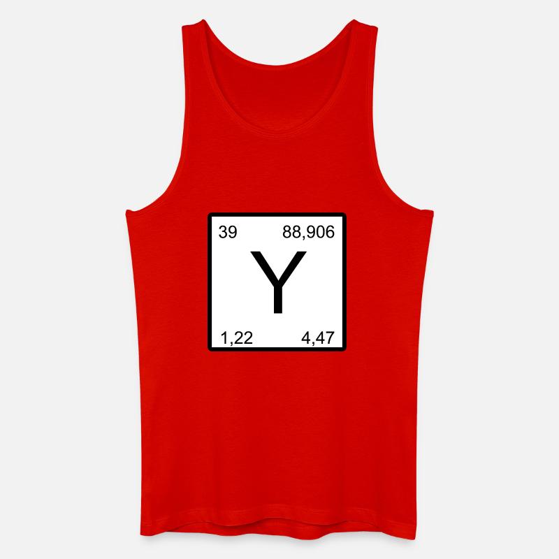 Yttrium Symbolik im Minimal-Layout - Männer Bio Tank Top - Rot