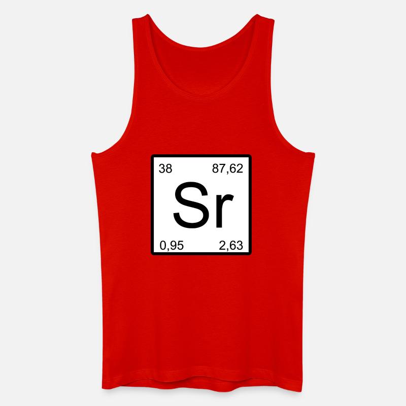 Strontium Sr Element Symbol Minimaldesign - Männer Bio Tank Top - Rot