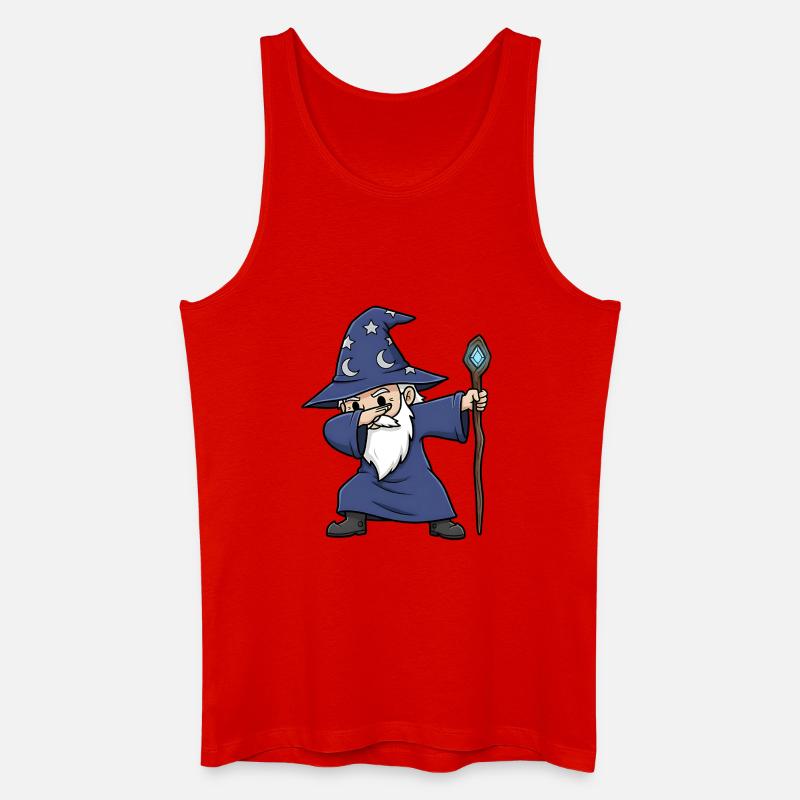 Dabbing Wizard – Lustiger Zauberer Design - Männer Bio Tank Top - Rot