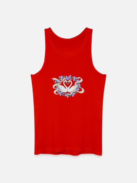 Swans love rainbow - Men’s Organic Tank Top - red