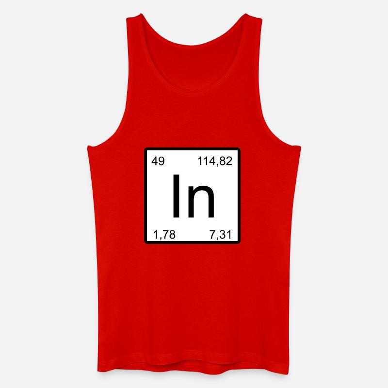 Indium Minimal Element Typography - Männer Bio Tank Top - Rot
