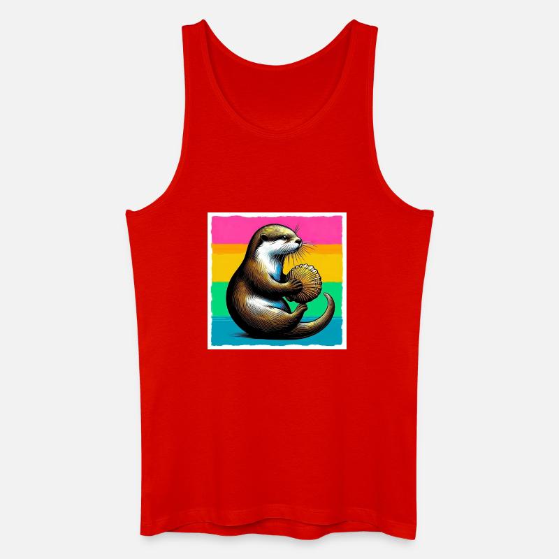 Otter - Männer Bio Tank Top - Rot
