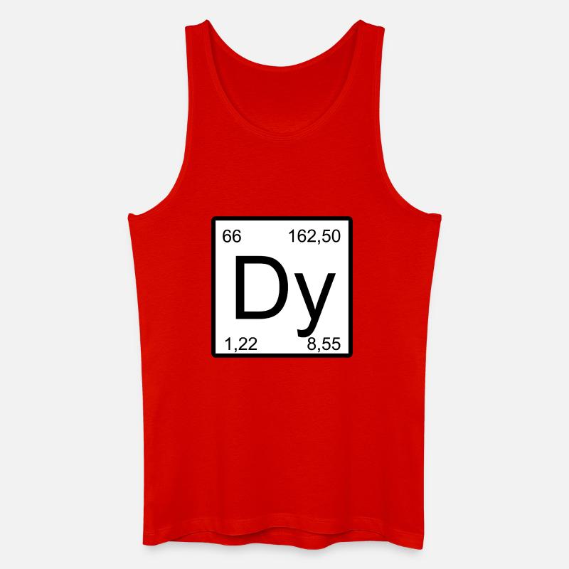 Dysprosium Dy Elemental Glyph Design - Männer Bio Tank Top - Rot