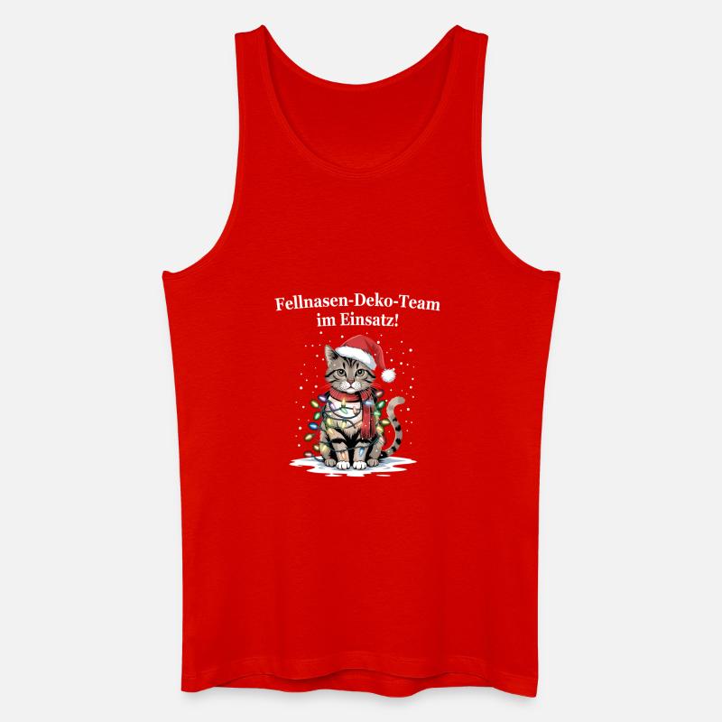 Fellnasen-Deko-Team im Einsatz! - Männer Bio Tank Top - Rot