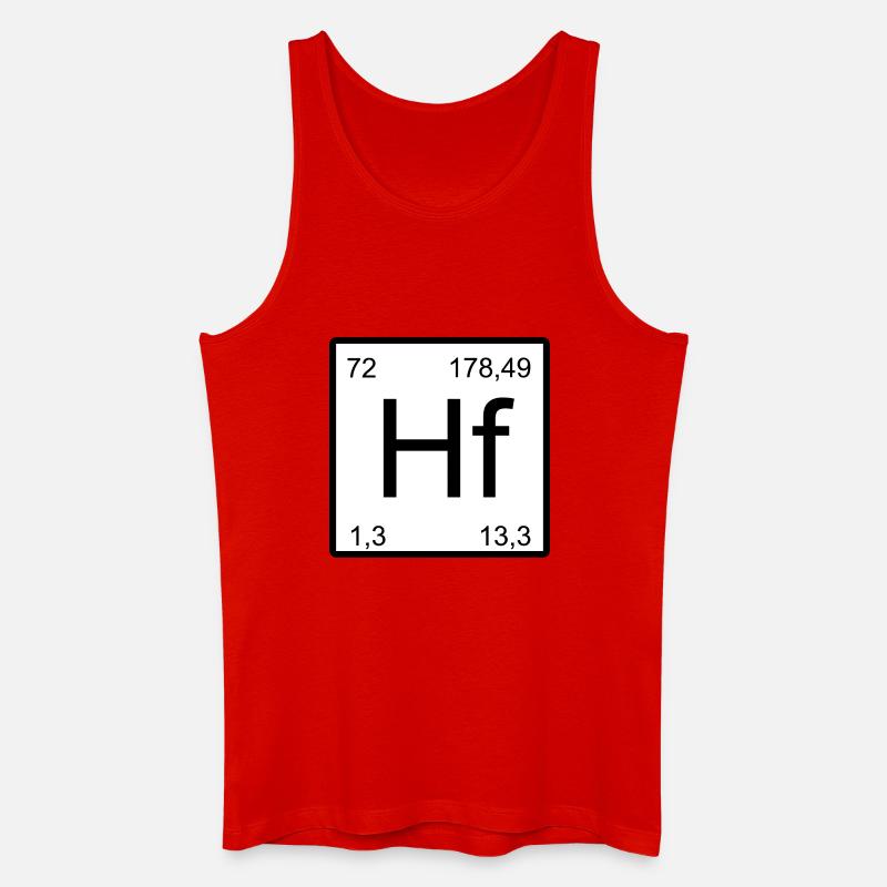 Hafnium Elementtile – Minimal - Männer Bio Tank Top - Rot