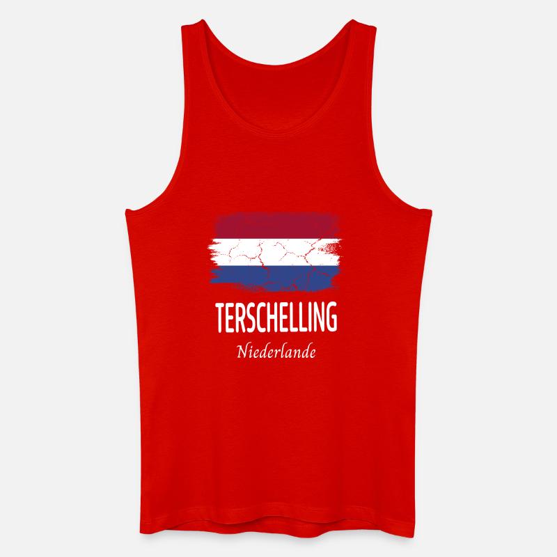 Terschelling - Männer Bio Tank Top - Rot