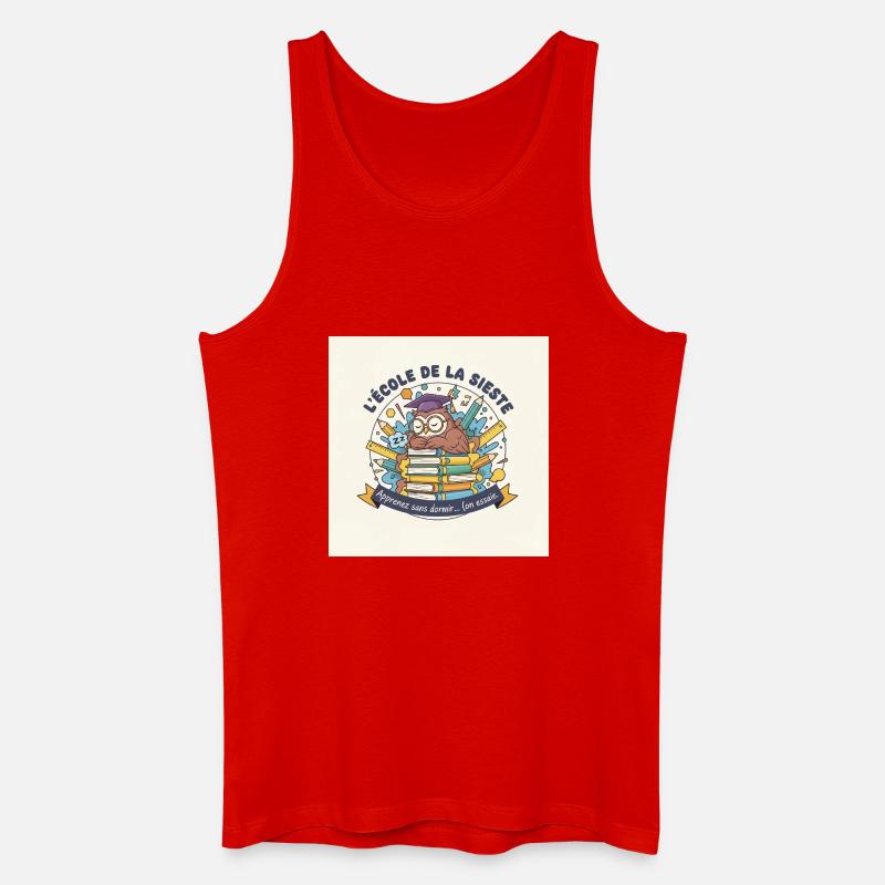 Schule der Eule Nickerchen Schüler - Männer Bio Tank Top - Rot