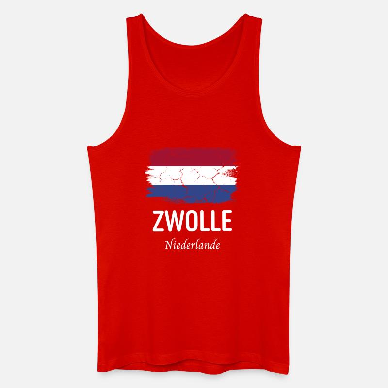 Zwolle - Männer Bio Tank Top - Rot