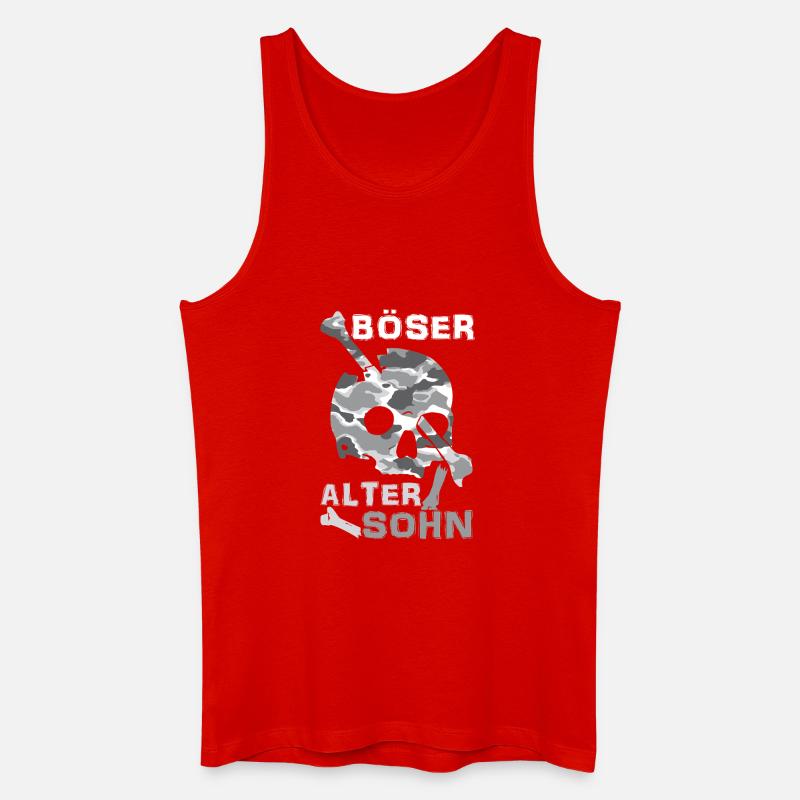 Evil Old Son Skull - Men’s Organic Tank Top - red