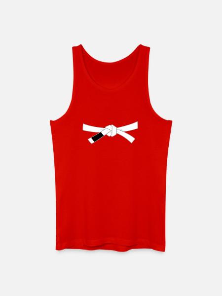 Whitebelt - White Belt - Men’s Organic Tank Top - red