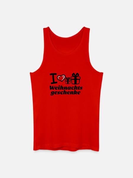 I Love Weihnachtsgeschenke - Männer Bio Tank Top - Rot
