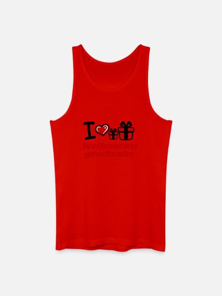 I Love Weihnachtsgeschenke  - Männer Bio Tank Top - Rot