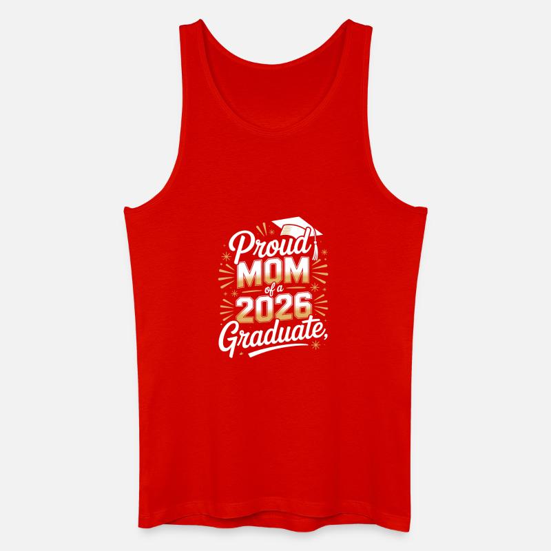Stolze Mutter eines Absolventen von 2026 - Männer Bio Tank Top - Rot