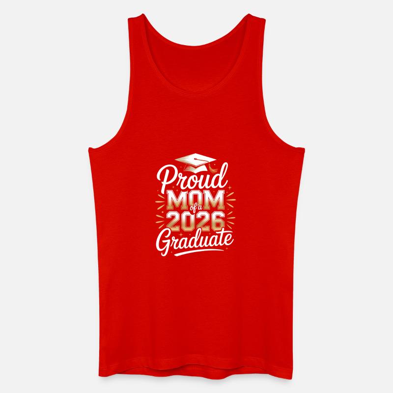 Stolze Mutter des Absolventen 2026 - Männer Bio Tank Top - Rot