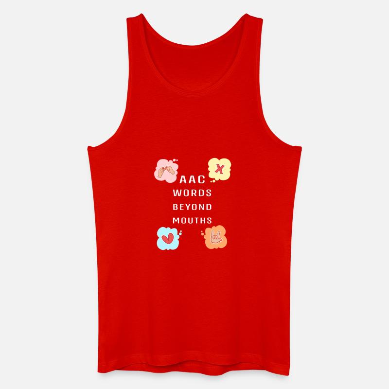 AAC Kommunikation SLP Gebärdensprache - Männer Bio Tank Top - Rot