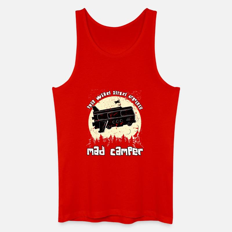 Camping - Männer Bio Tank Top - Rot