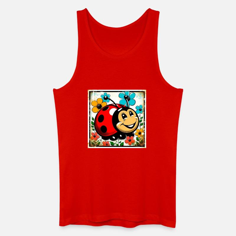 Marienkäfer - Männer Bio Tank Top - Rot