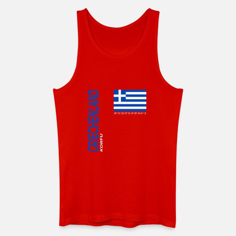 Korfu - Männer Bio Tank Top - Rot