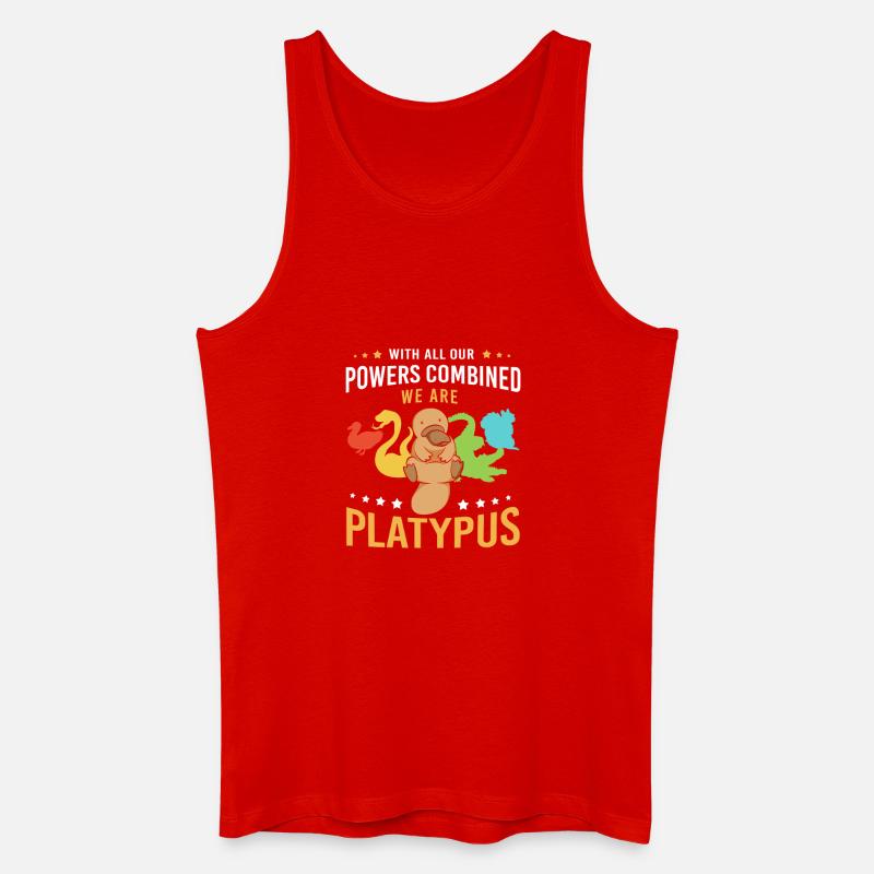 Schnabeltier - Männer Bio Tank Top - Rot
