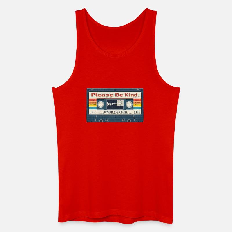 Please Be Kind Tape Aesthetic - Männer Bio Tank Top - Rot