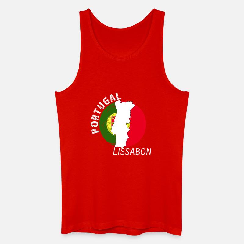 Lissabon - Männer Bio Tank Top - Rot