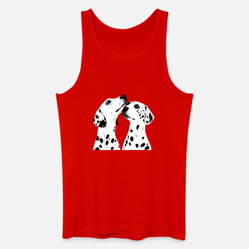 Zwei Dalmatiner - Männer Bio Tank Top - Rot