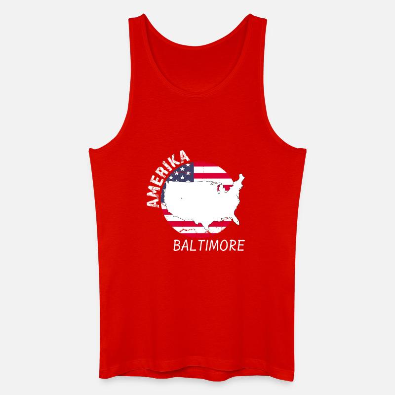 Baltimore - Männer Bio Tank Top - Rot