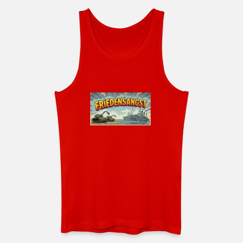 Friedensangst - Männer Bio Tank Top - Rot