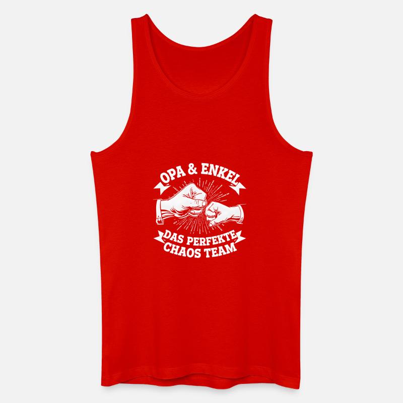 Opa & Enkel – Perfektes Chaos Team - Männer Bio Tank Top - Rot
