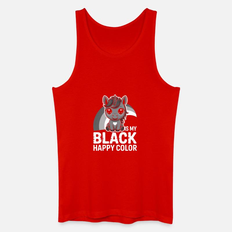 Grauer Einhorn-Regenbogen - Männer Bio Tank Top - Rot