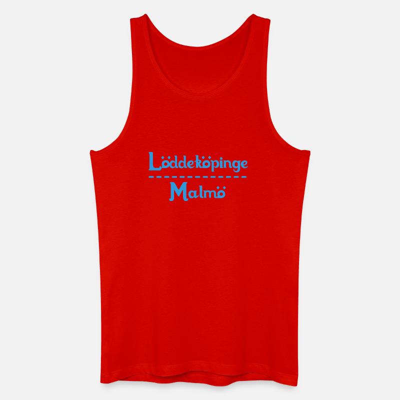 Löddeköpinge – Malmö Himmelblaues Design - Männer Bio Tank Top - Rot