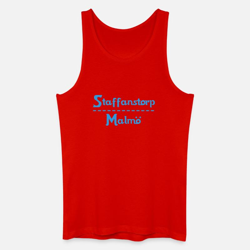 Staffanstorp – Malmö Himmelblaues Design - Männer Bio Tank Top - Rot