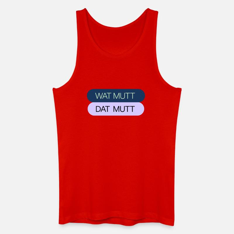 WAT MUTT - DAT MUTT - Männer Bio Tank Top - Rot